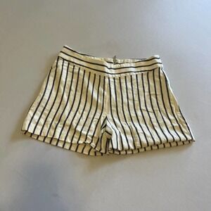 Laundry by Shelli Segal white blue striped linen shorts 4